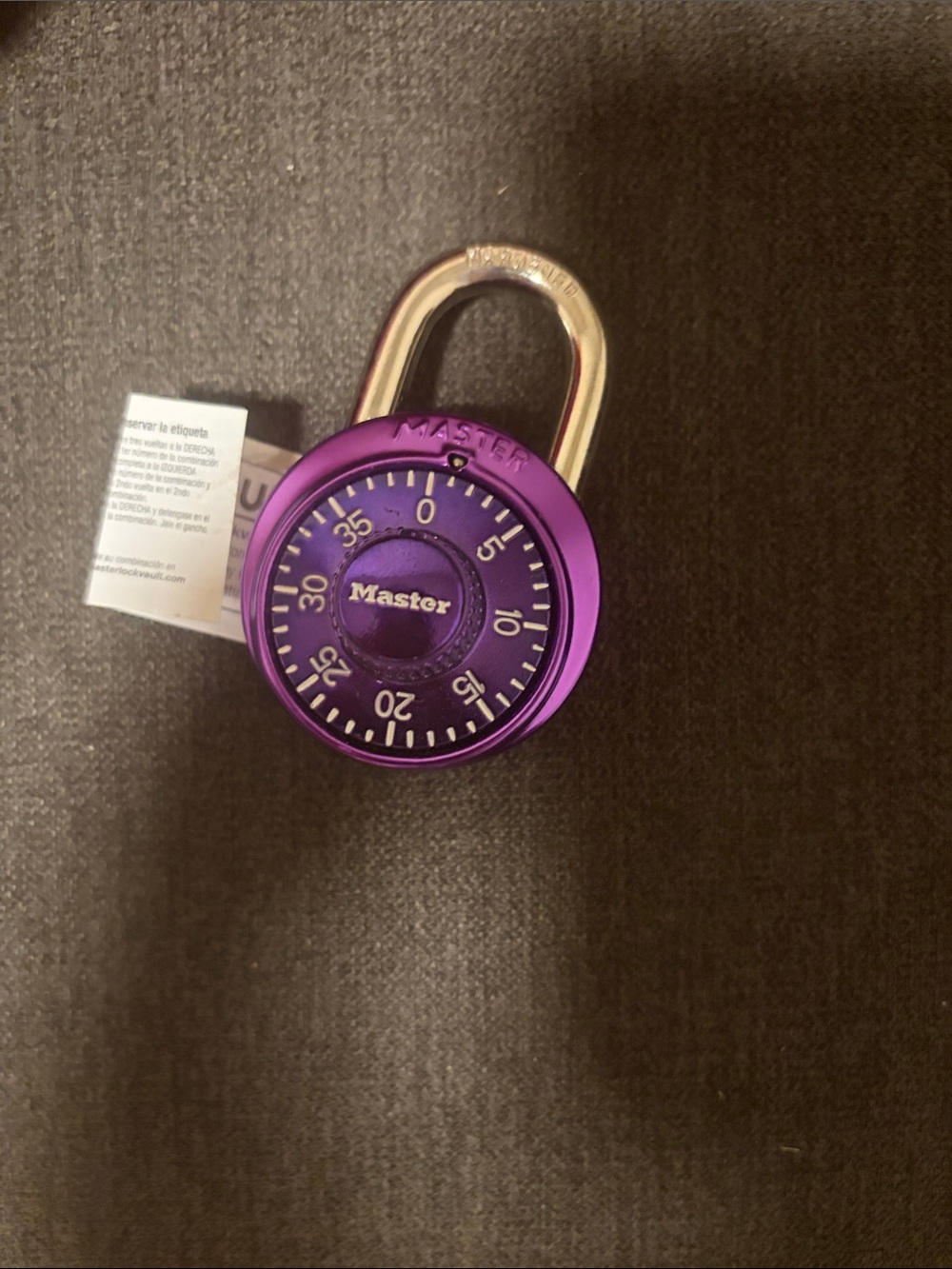 Master Lock Purple Combination Padlock